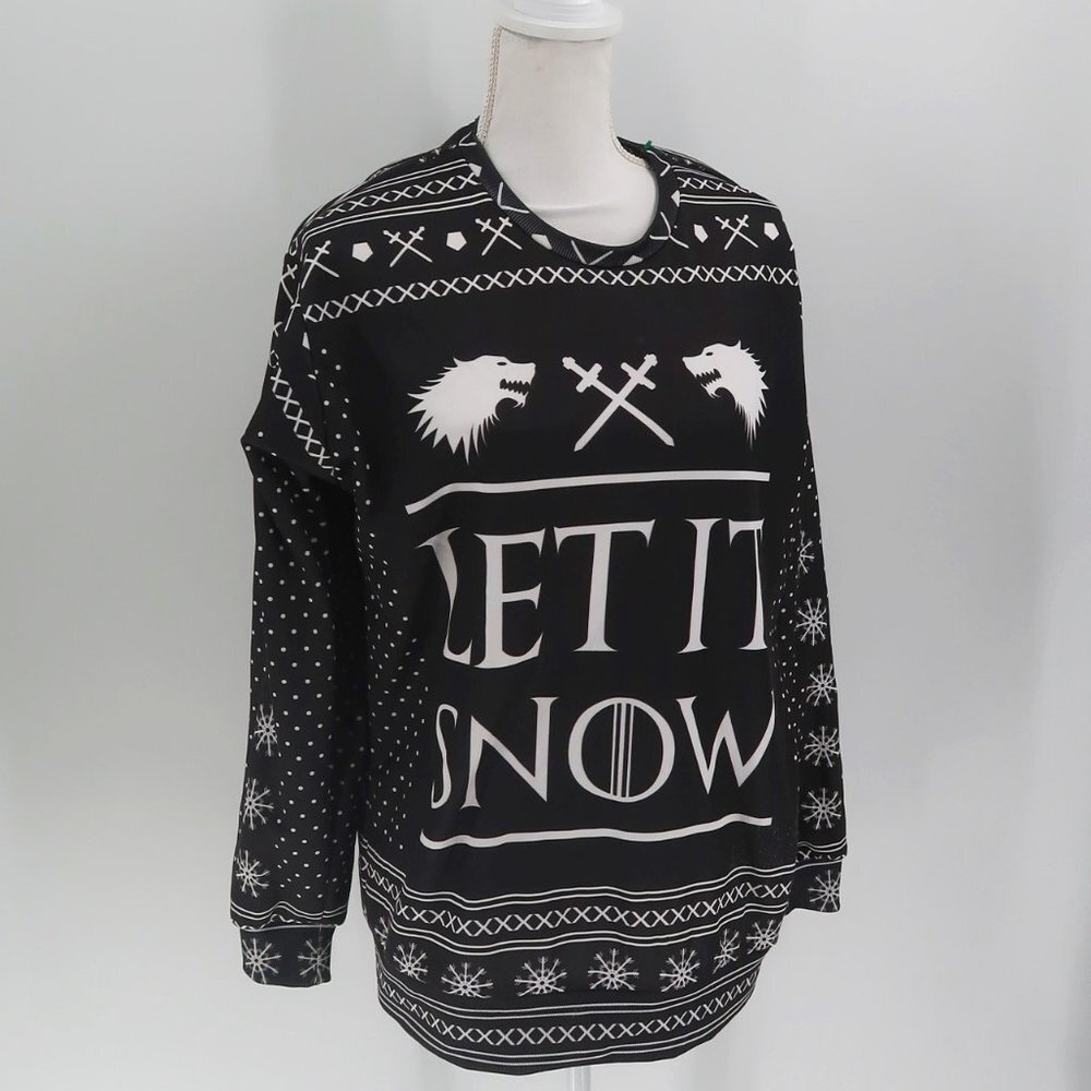 Let It Snow Game of Thrones Sweatshirt Size Medium